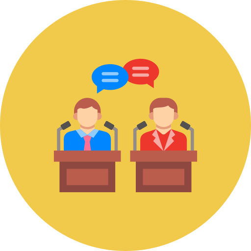 Debate - free icon