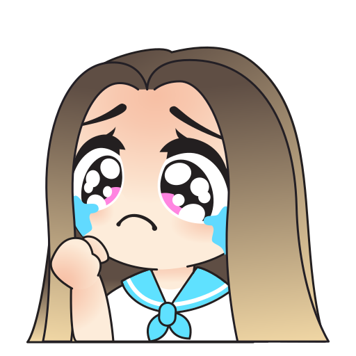 Girl Chica Sticker - Gacha Life Girl Sad Emoji,Emoji Muy Triste - Free  Emoji PNG Images 