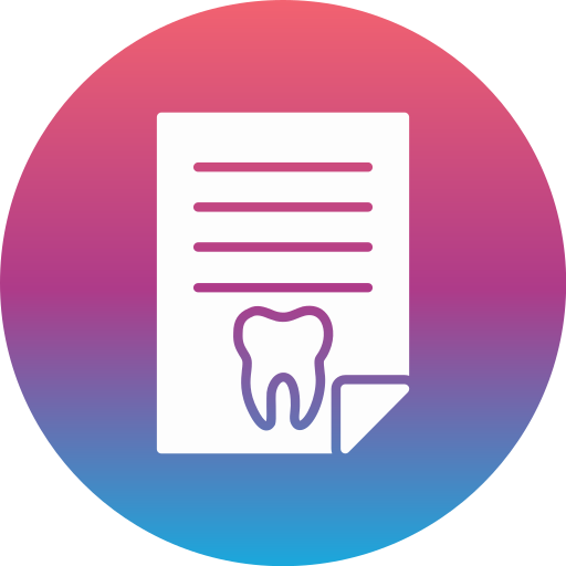 Historial dental icono gratis