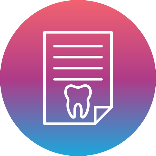 Historial dental icono gratis