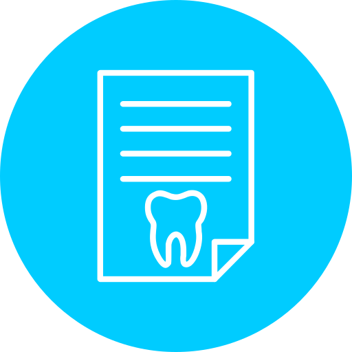 Historial dental icono gratis