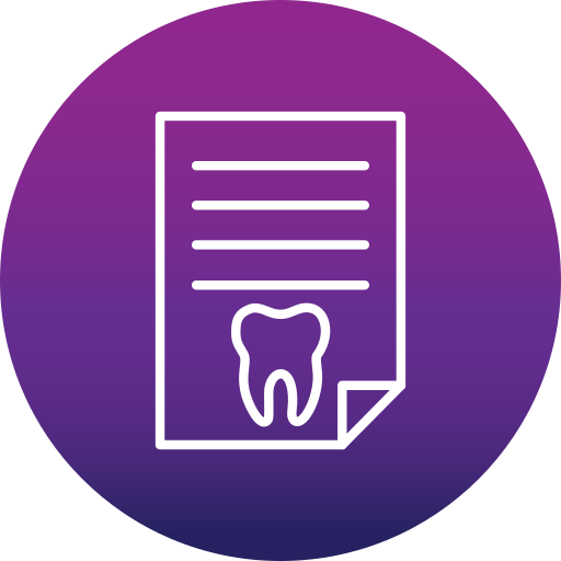 Historial dental icono gratis