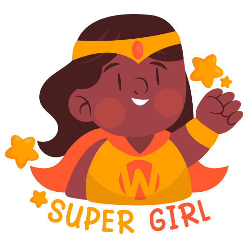 Superheroine free sticker