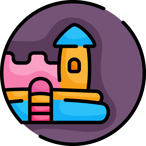 castillo inflable icono gratis