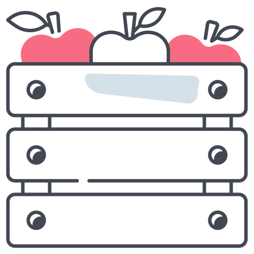 caja de frutas icono gratis