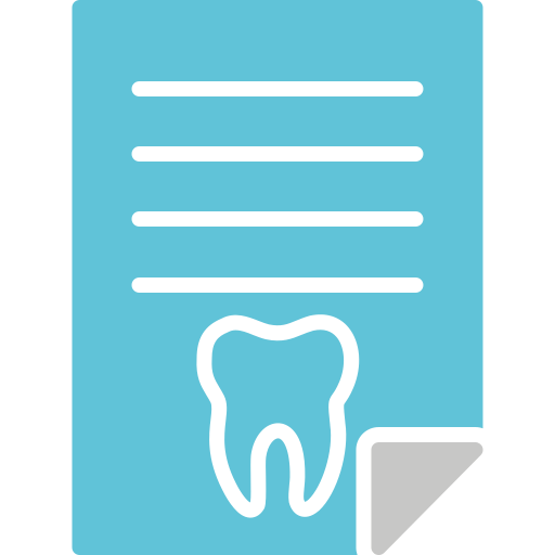 Historial dental icono gratis