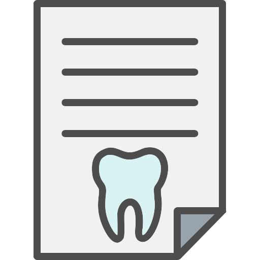 Historial dental icono gratis