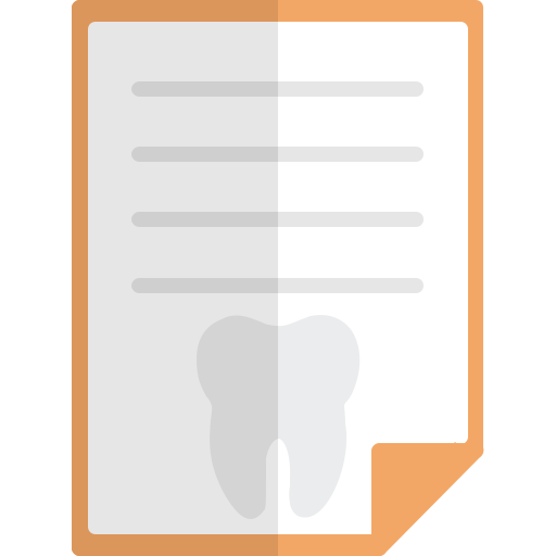 Historial dental icono gratis