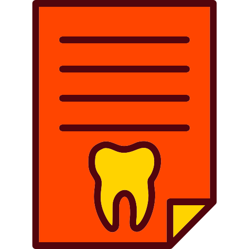 Historial dental icono gratis