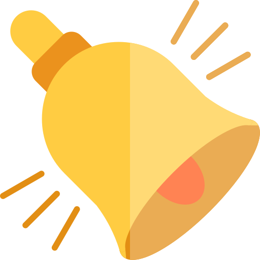 campana de la escuela icono gratis