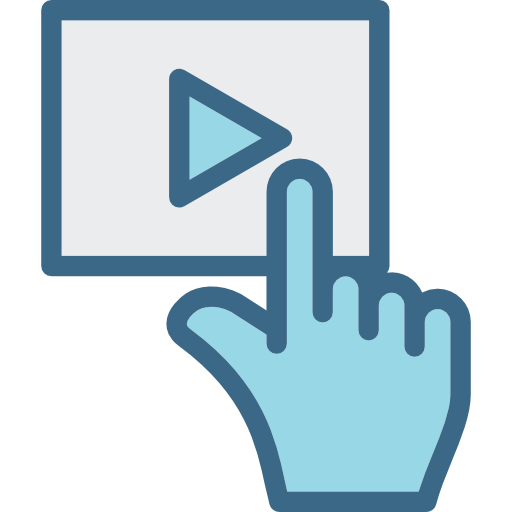 Video player Octopocto Lineal Color icon