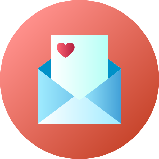 carta de amor icono gratis