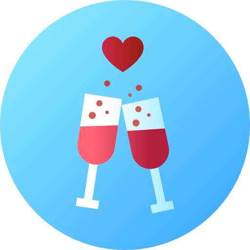 Drinks Flat Circular Gradient icon