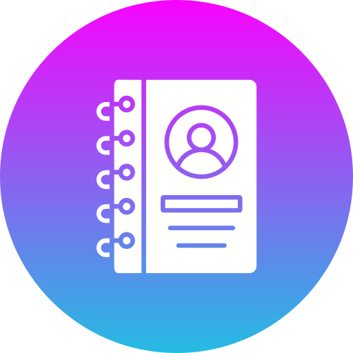 Address book Generic gradient fill icon