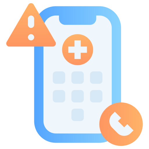 llamada de emergencia icono gratis
