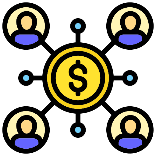 la comercialización del afiliado icono gratis