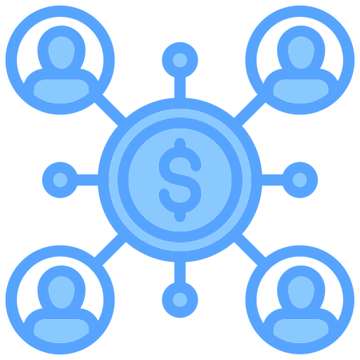 la comercialización del afiliado icono gratis