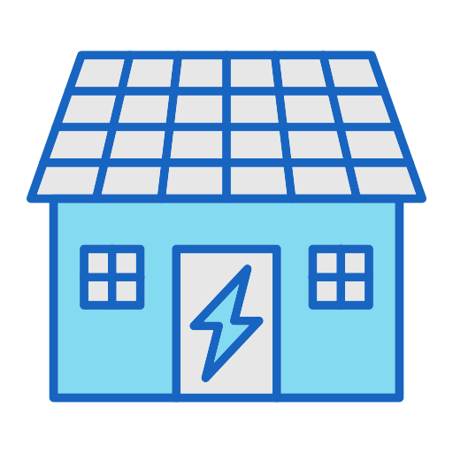 casa solar icono gratis