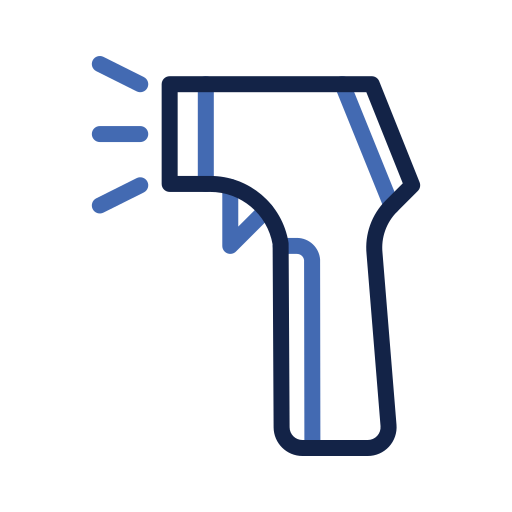 Thermometer gun Generic color outline icon