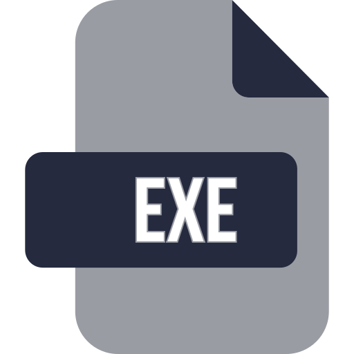 Exe file Generic color fill icon