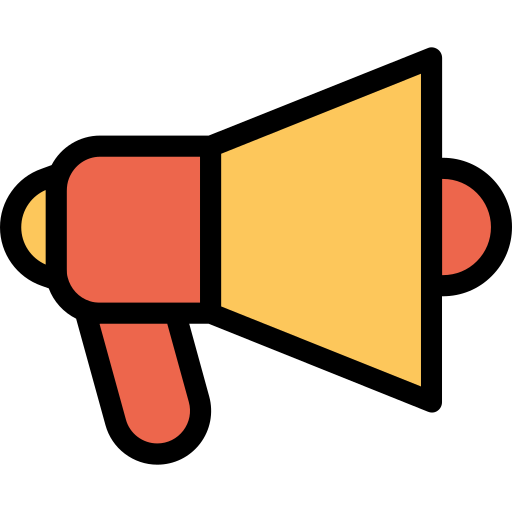 Megaphone Kiranshastry Lineal Color Orange icon