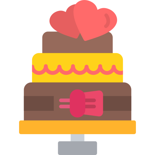 pastel de bodas icono gratis