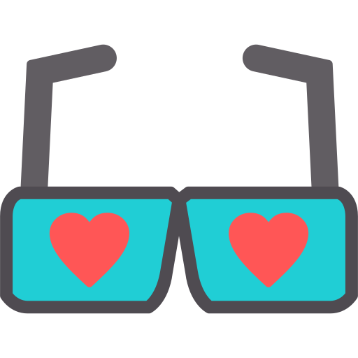 Heart Glasses Generic Color Fill Icon