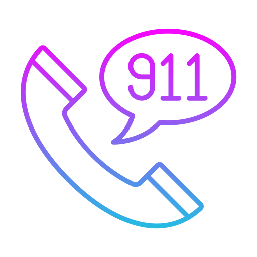 llamada al 911 icono gratis