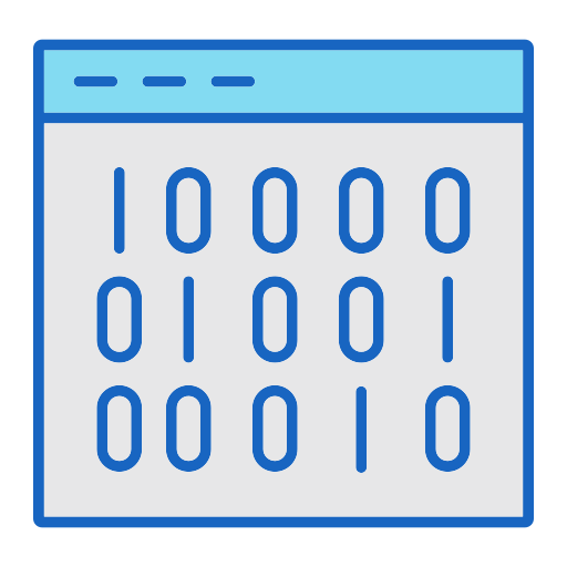 código binario icono gratis