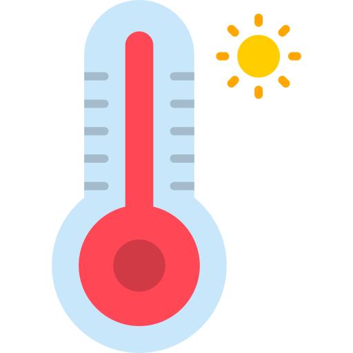 Forecast, high, temperature, thermometer, weather icon - Download