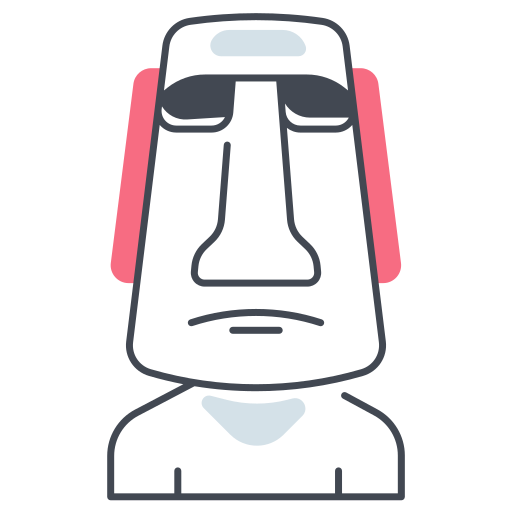 Moai emoji icon in PNG, SVG