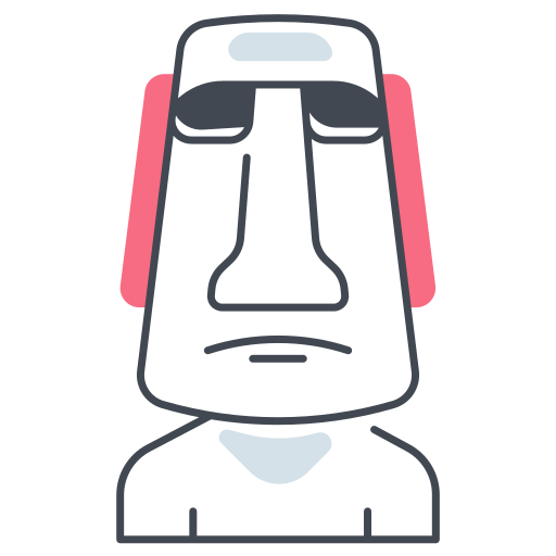 Moai Emoji Greeting Cards for Sale