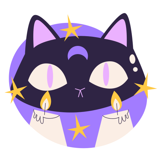 Black cat Stickers - Free halloween Stickers