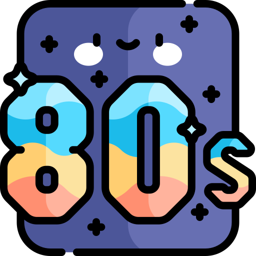 años 80 icono gratis