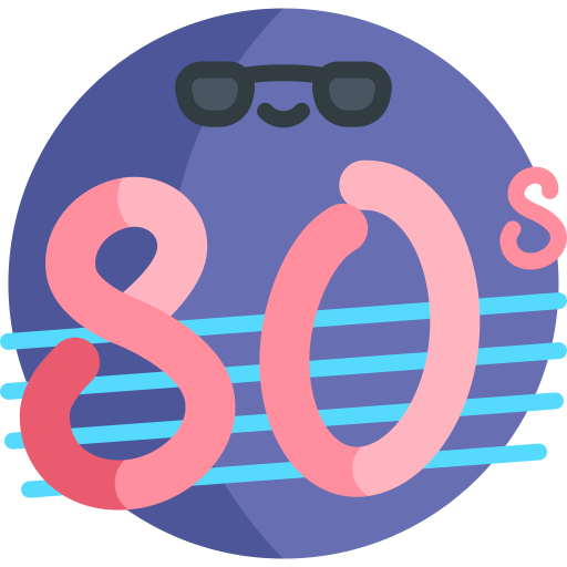 años 80 icono gratis