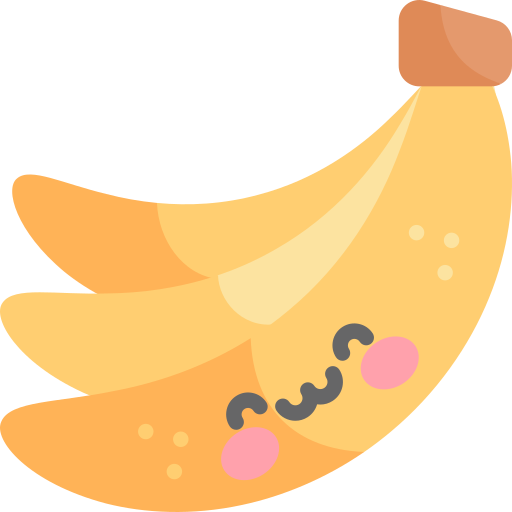 Banana Kawaii Flat Icon