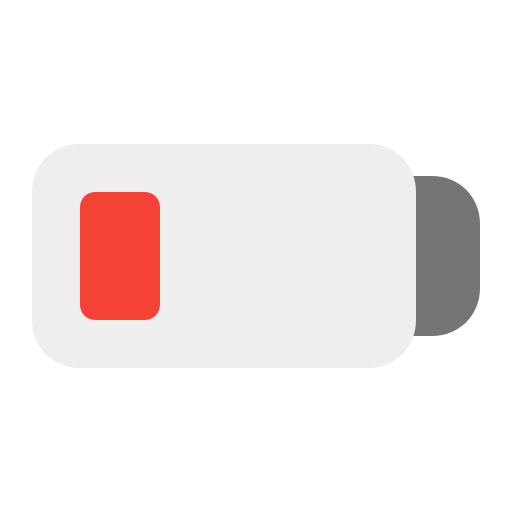 batería baja icono gratis