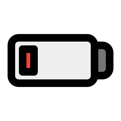 batería baja icono gratis