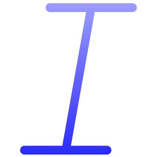 Italic Generic gradient outline icon