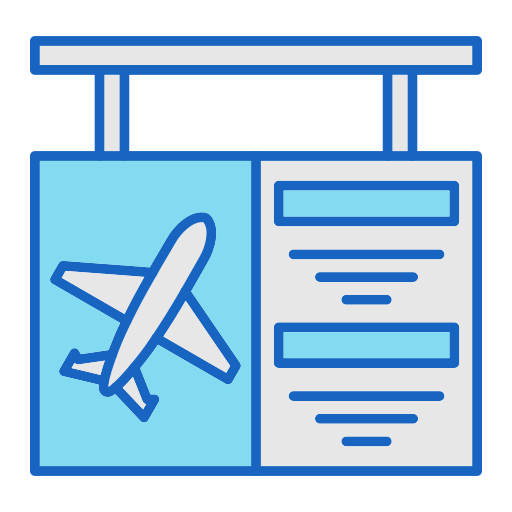 Flight information Generic color lineal-color icon