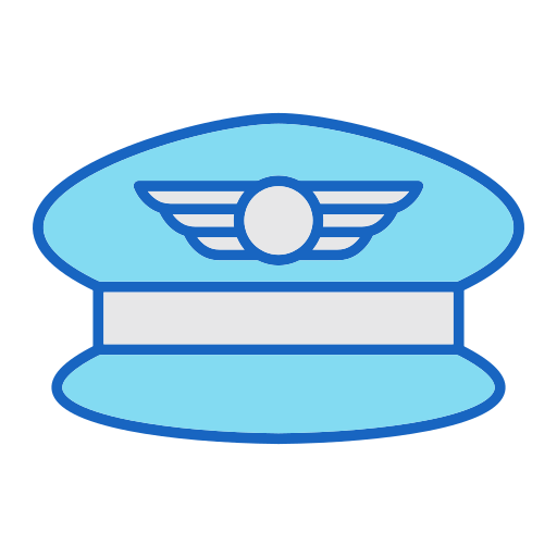 sombrero de piloto icono gratis