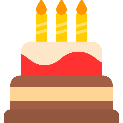 pastel de cumpleaños icono gratis