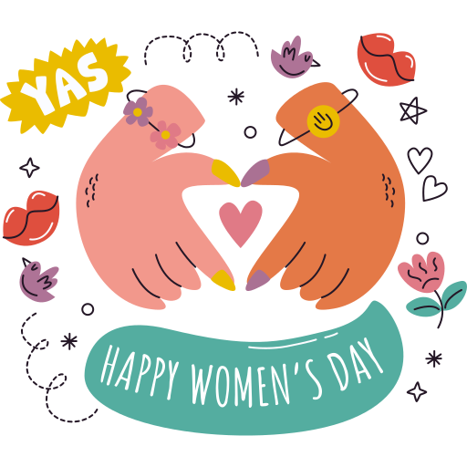 Womens day free sticker