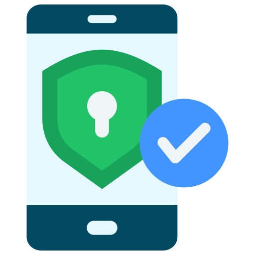 seguridad móvil icono gratis