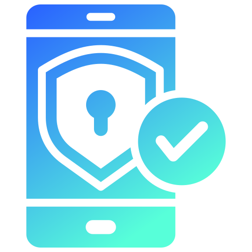 seguridad móvil icono gratis