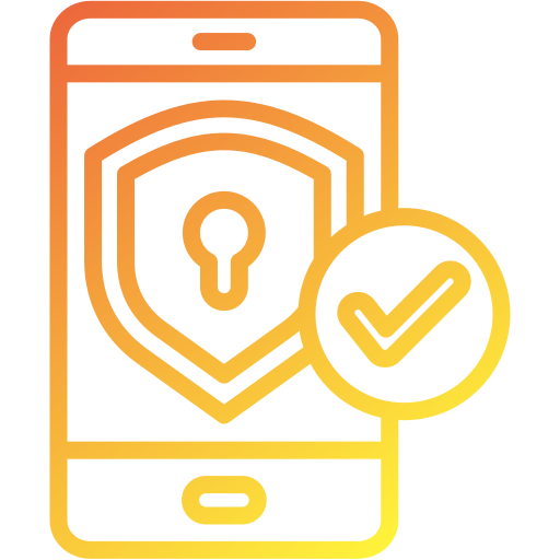 seguridad móvil icono gratis