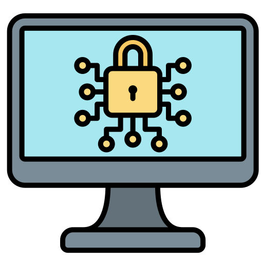 la seguridad cibernética icono gratis