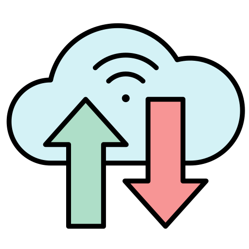 datos en la nube icono gratis