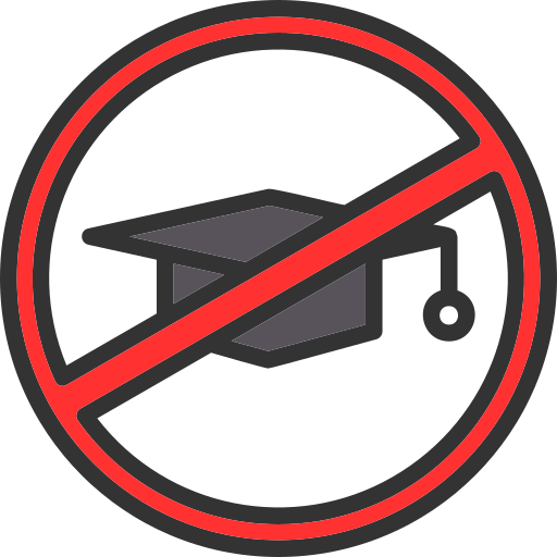 sem educação grátis ícone