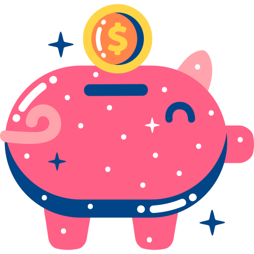 Piggy bank Stickers - Free business Stickers